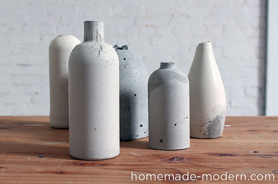 Stylish DIY Concrete Vase Idea