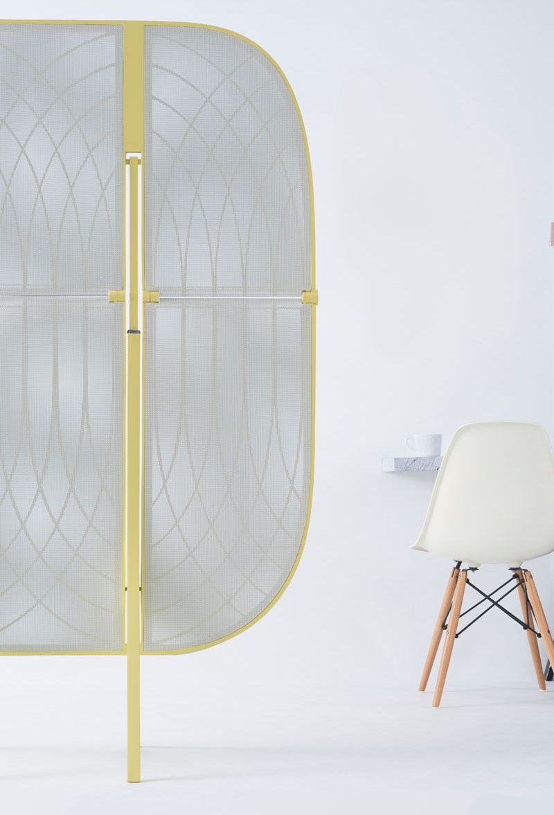 Translucent multi-purpose room divider by Laurel Hwang