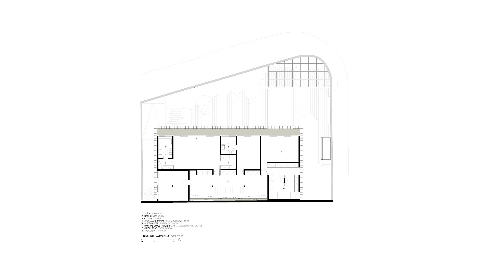 Upper-level-floor-plan-of-the-contemporary-home