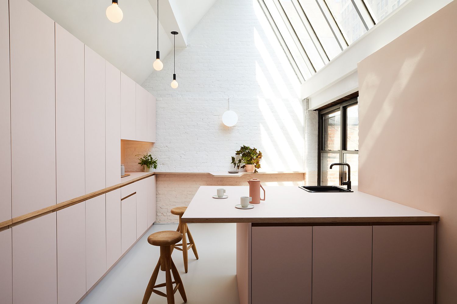 Working kitchen filled with ample natural light