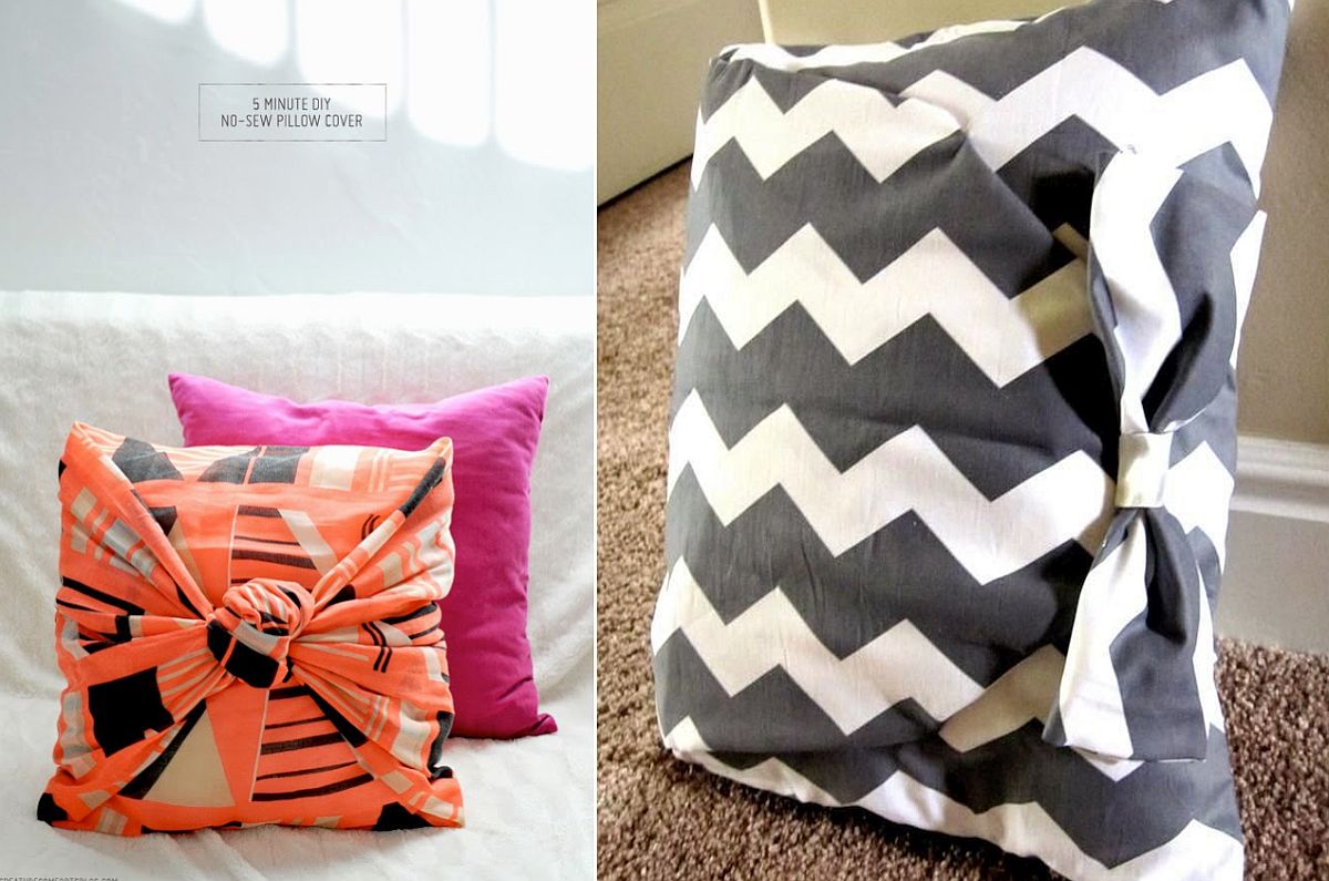 DIY No Sew Lumbar Pillow