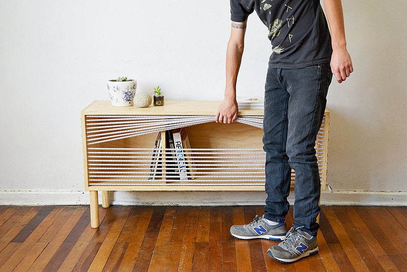 Boxing ring-inspired sideboard