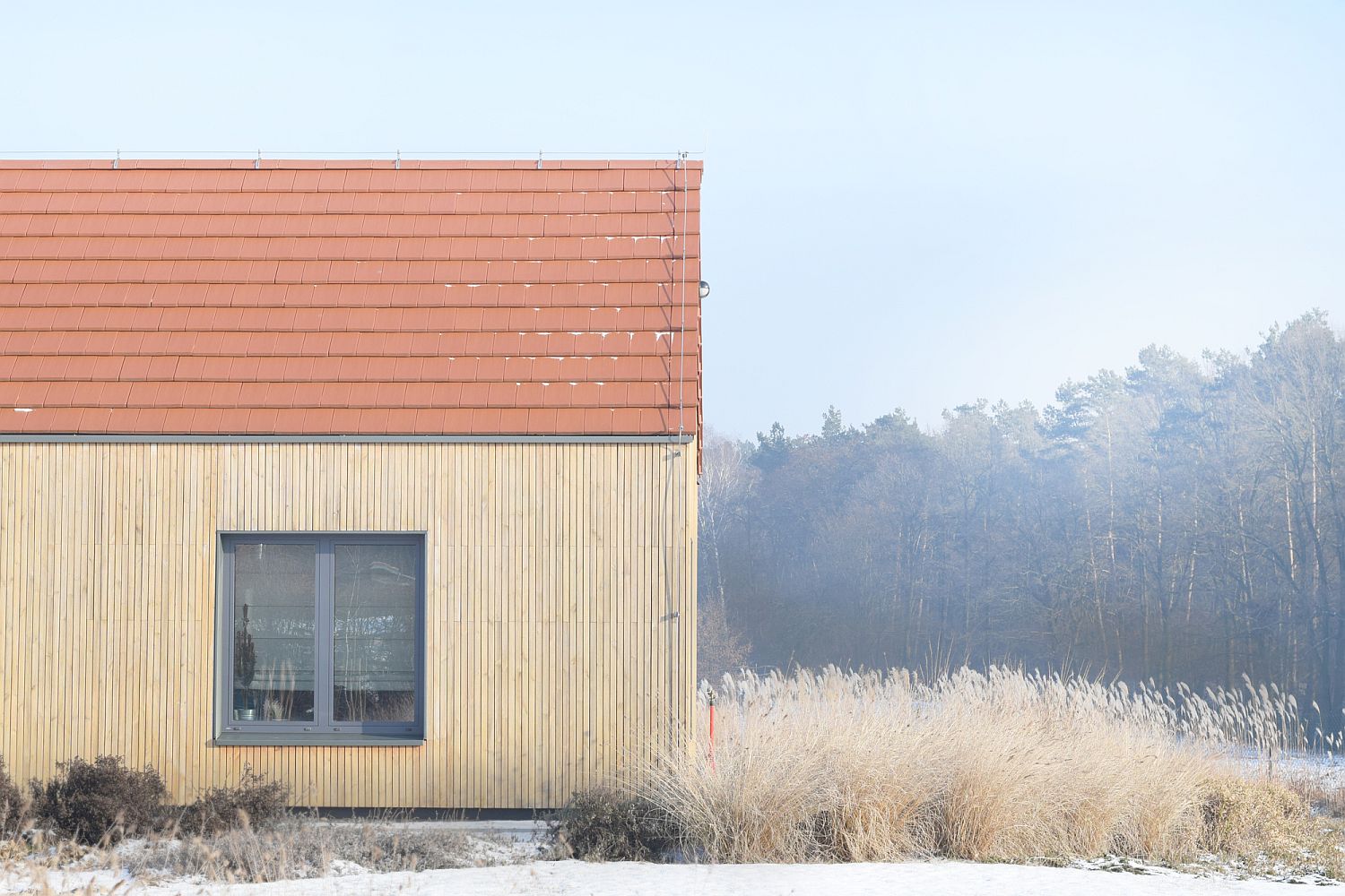 Closer look at the classic exterior of the Polish home