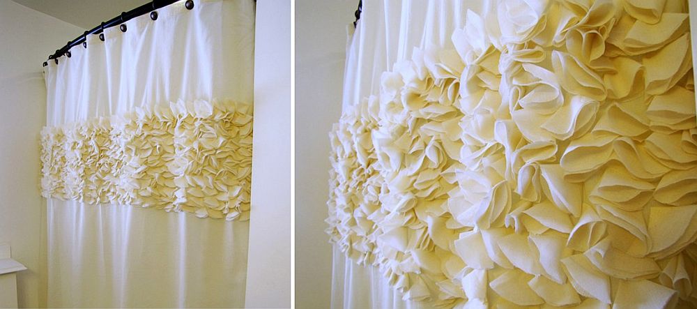 DIY-Flower-petal-shower-curtain