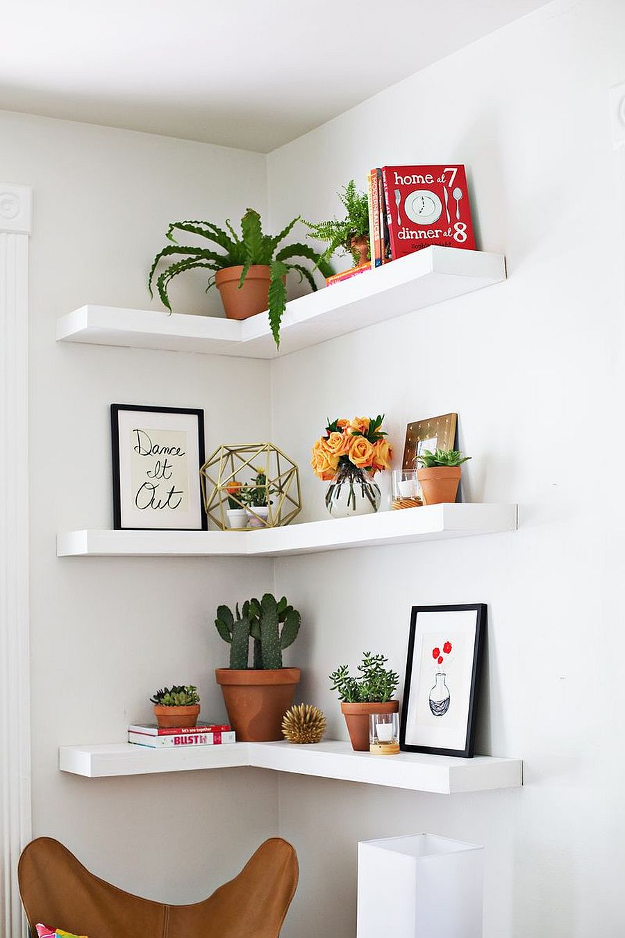 Corner Craft Shelf, Desktop Corner Shelf