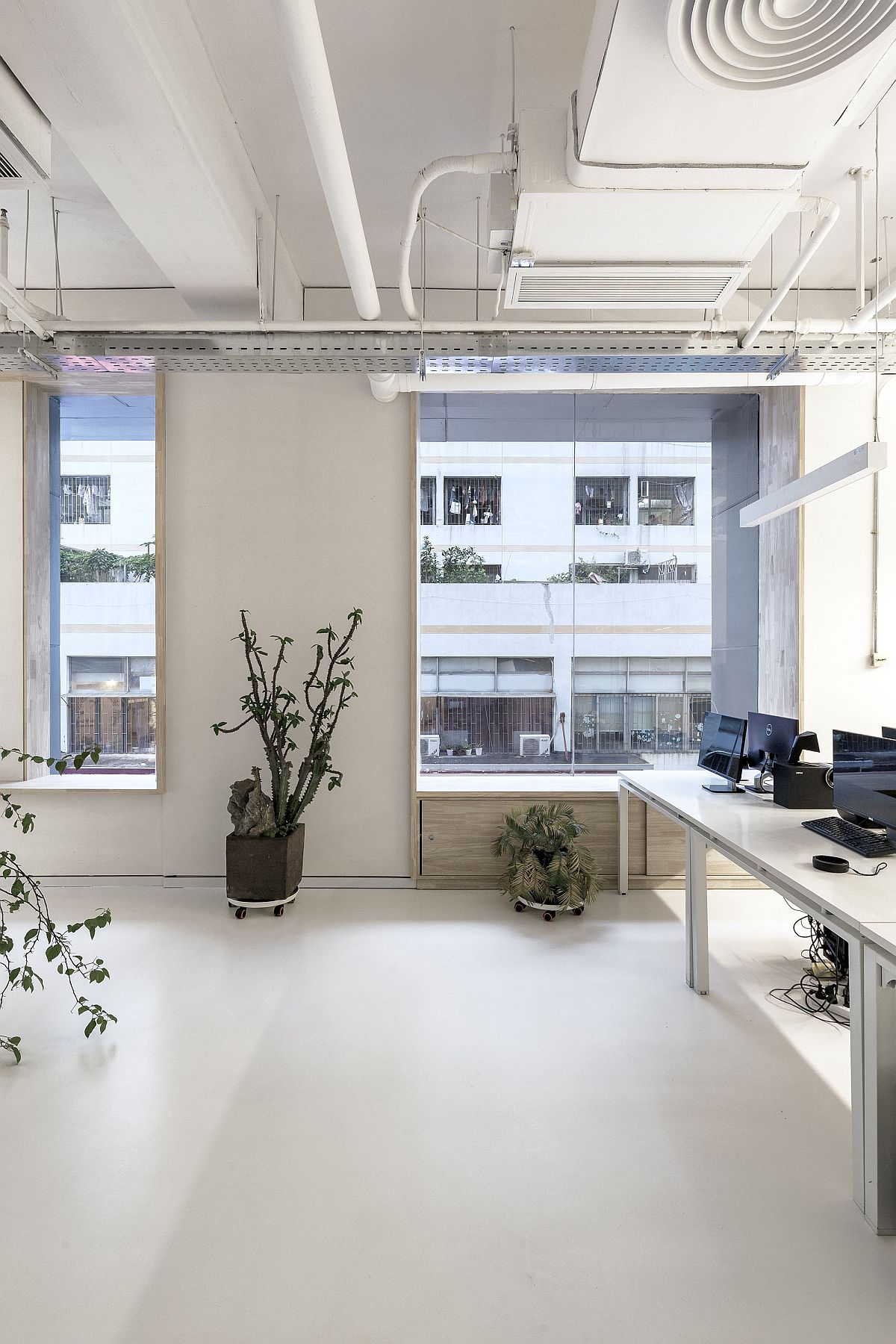 Exposed Brick And Natural Greenery Bring Freshness To This