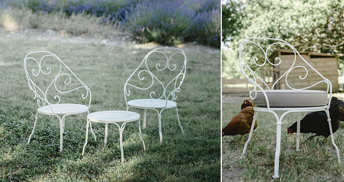 Exquisite 1900 Cabriolet Armchair brings a timeless appeal to the garden