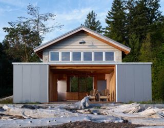 This Modern Boat House in Winter Doubles as a Scenic Summer Retreat