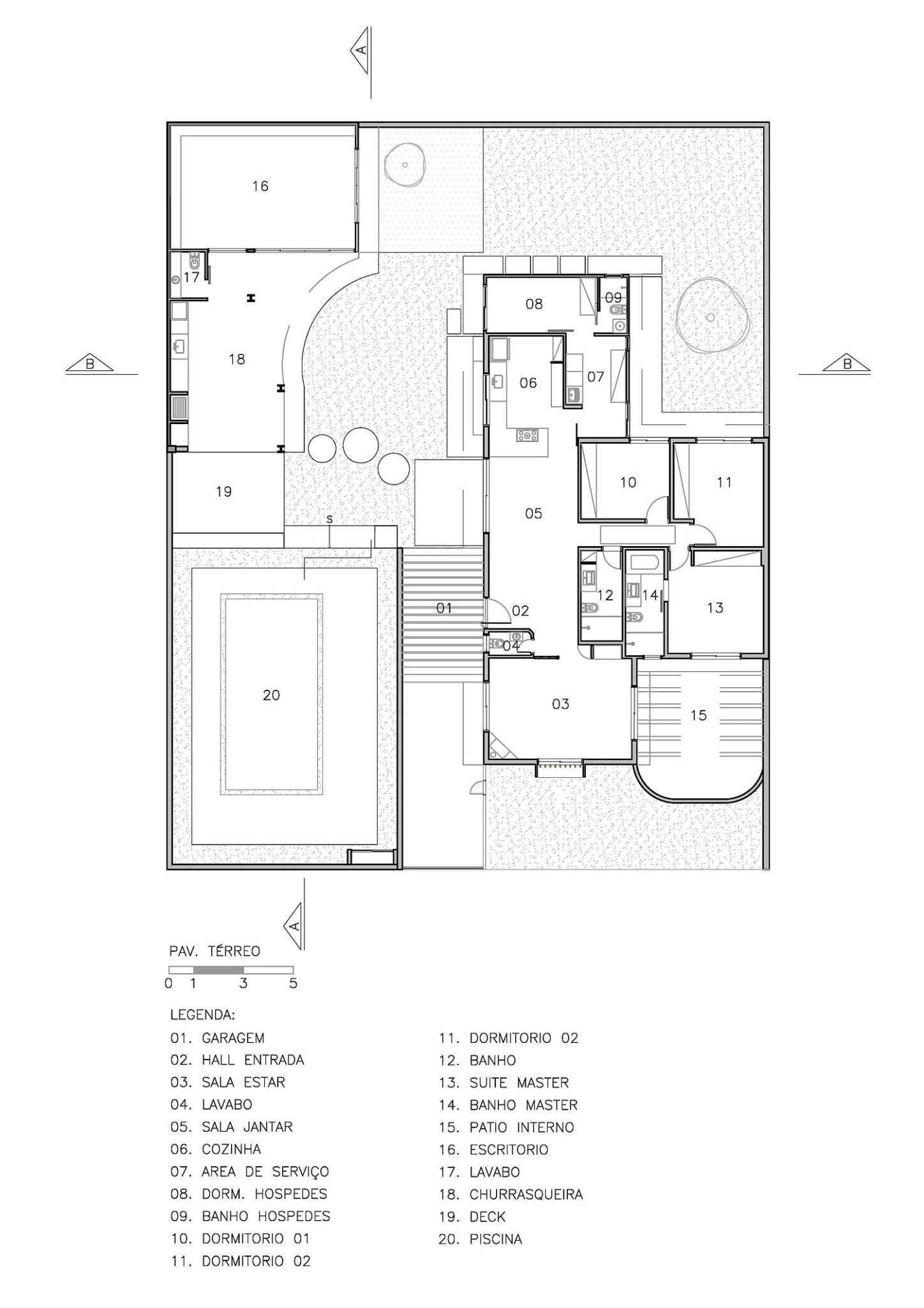 Floor plan of Barão Geraldo Residence