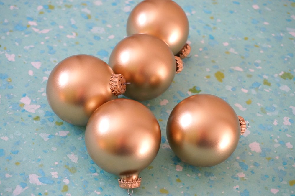 Gold ball ornaments