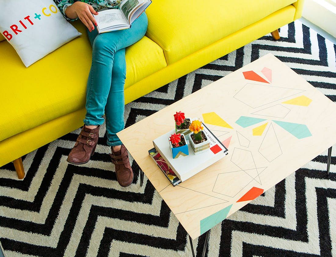 Homemade Patterned Coffee Table