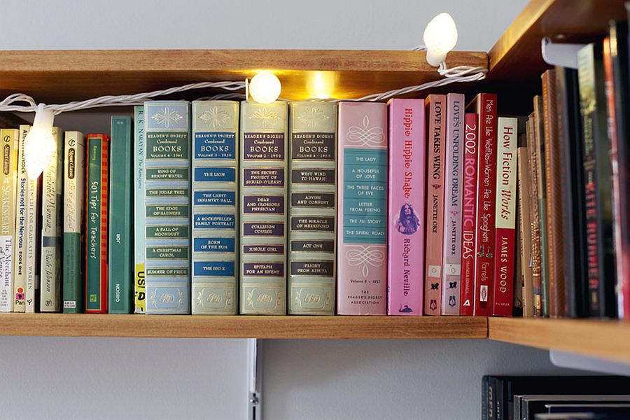 Lighting your DIY corner shelves