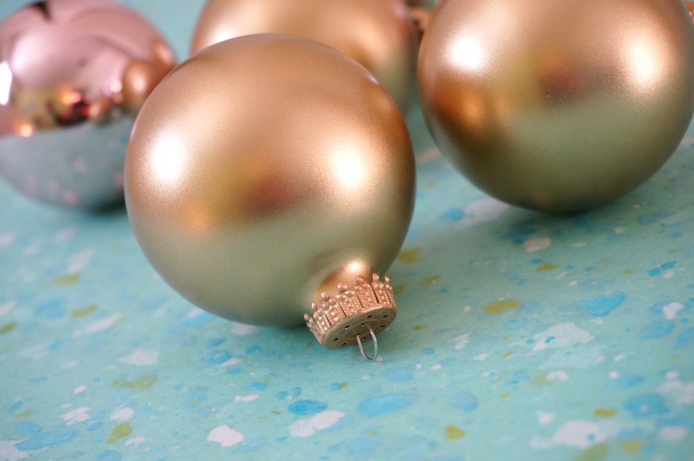 Metallic ball ornaments are the perfect embellishment