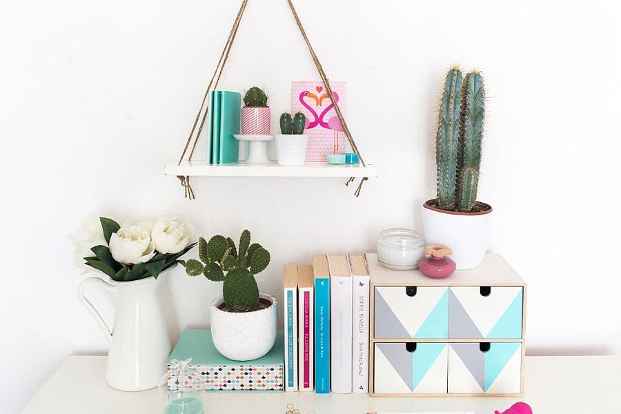 Saving Floor Space: 10 Stylish DIY Hanging Shelf Ideas