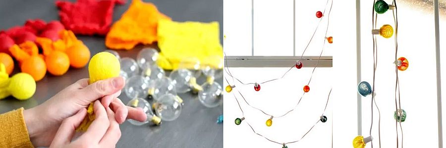 Rainbow DIY string lights