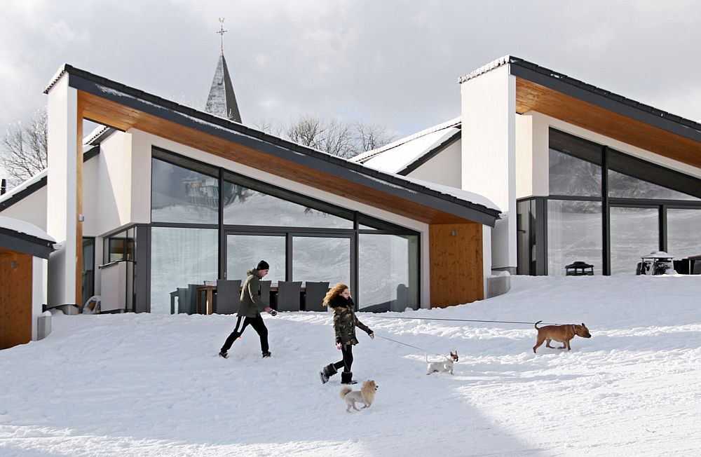 Snow-covered landscape around Villas Winterberg