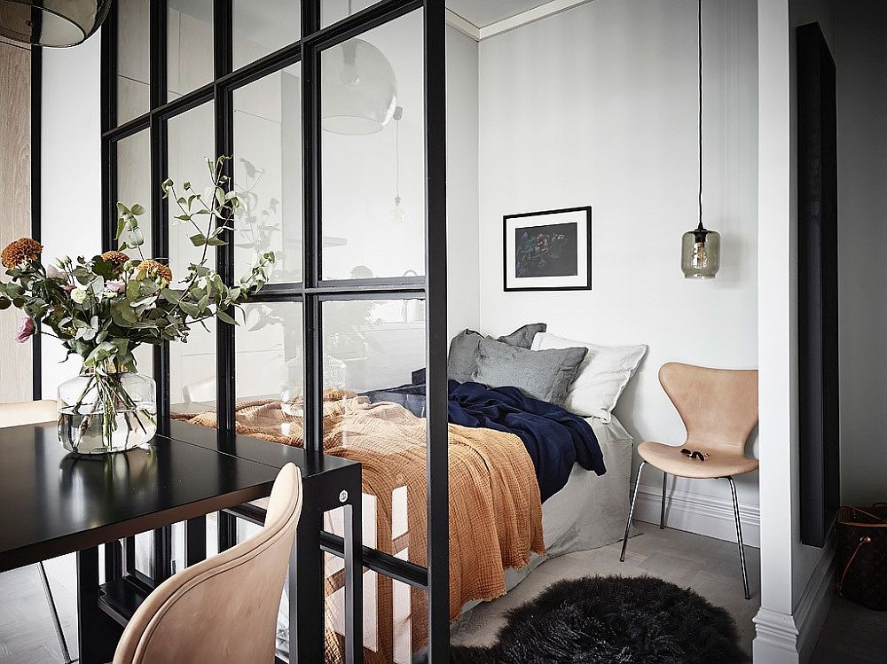 Tiny-bedroom-for-the-small-apartment-with-sliding-glass-door