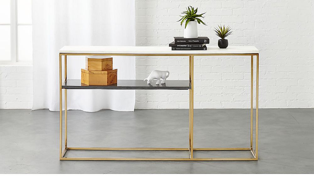 2 tone marble console from CB2