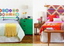 Brilliant-DIY-headboards-crafted-using-rug-and-wall-decals-217x155