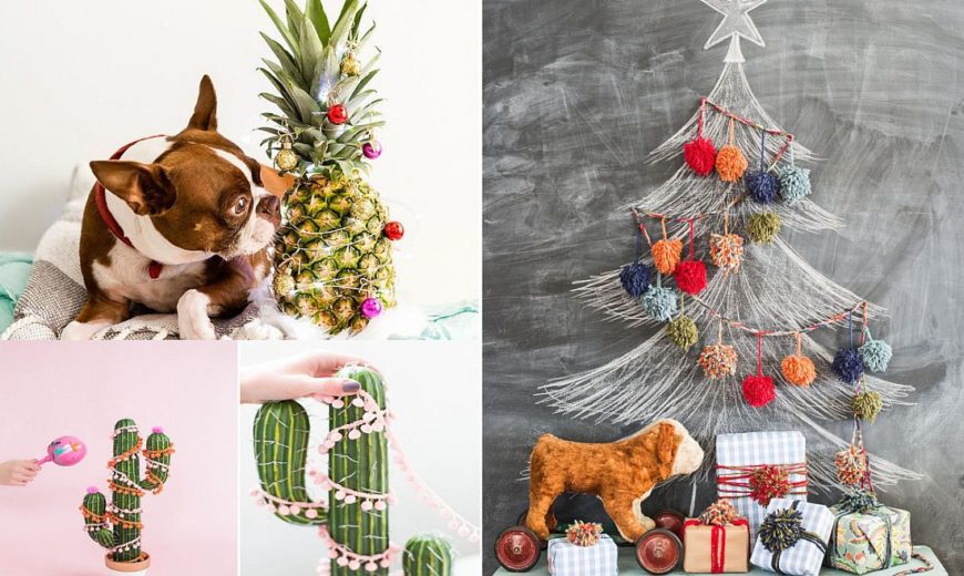 21 Cool Christmas Tree Alternatives Including Trendy Decorated Pineapples!
