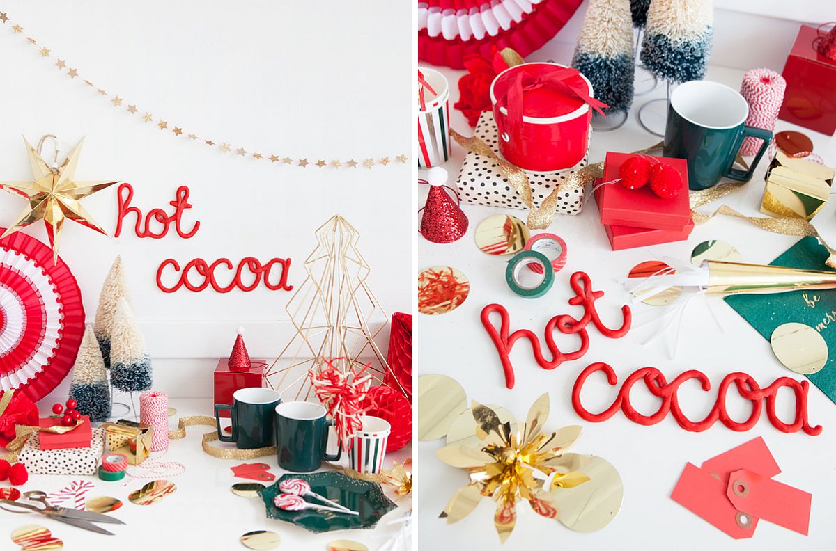 DIY Clay Words make for an easy and expressive holiday statement piece