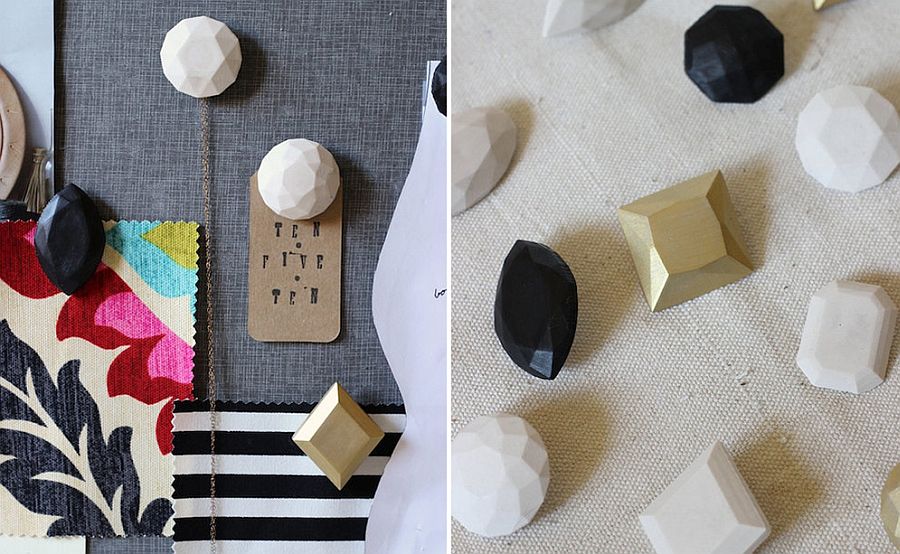 DIY Gem Pushpins for an organized home office