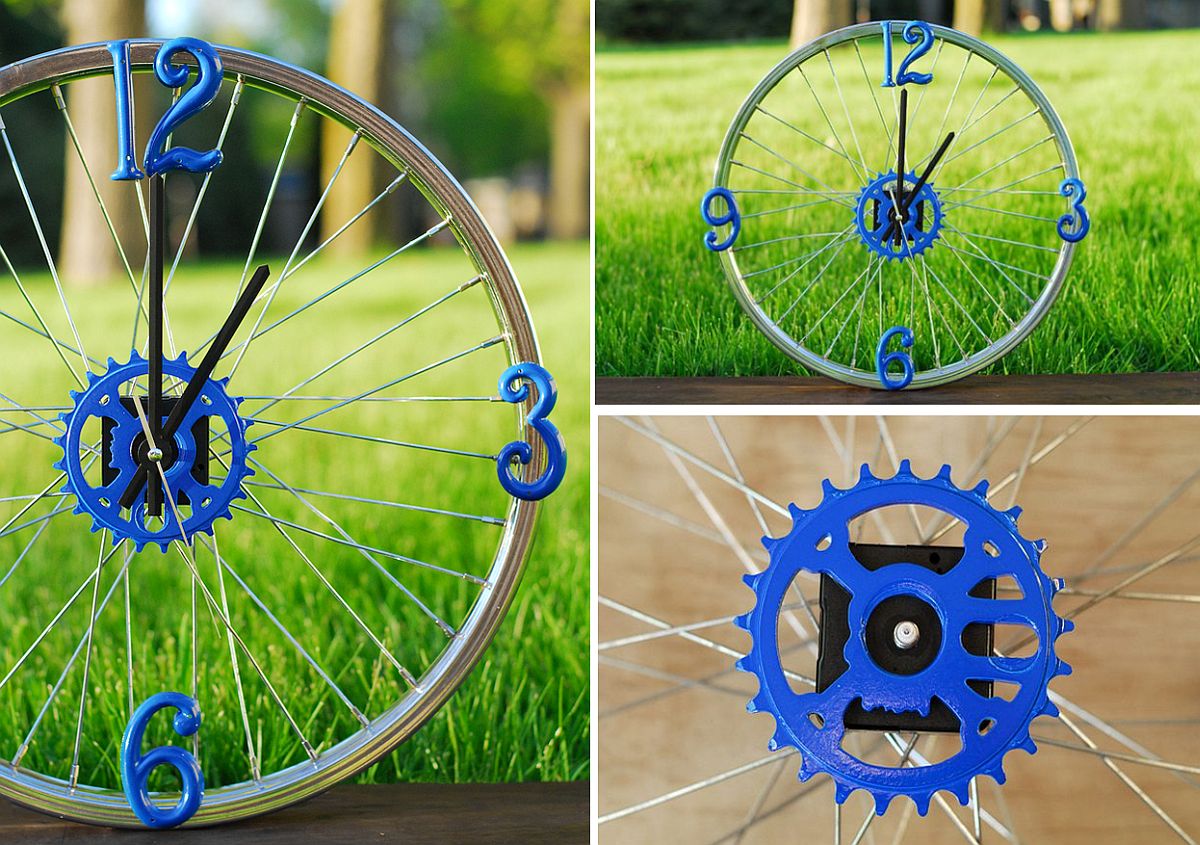 DIY bicycle rim clock