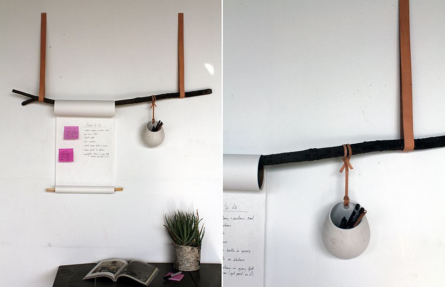 DIY hanging notepad for the modern home office