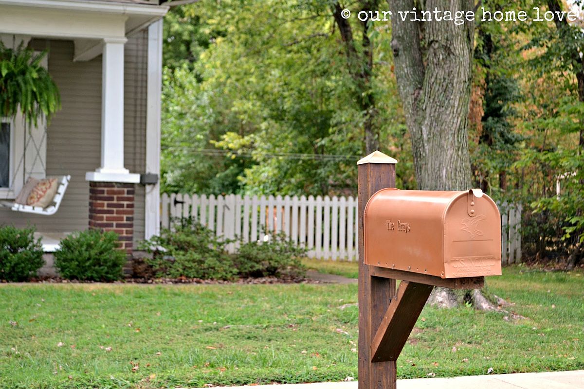 DIY vintage copper mailbox idea