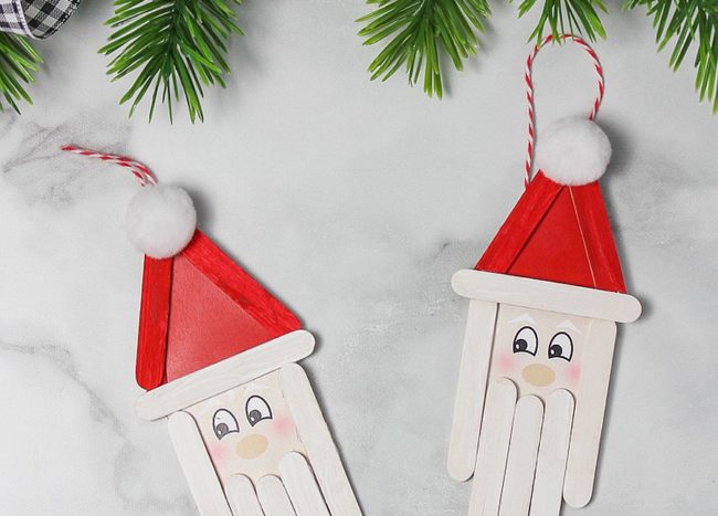 10 Easy DIY Santa Crafts & Ornament Ideas for Christmas