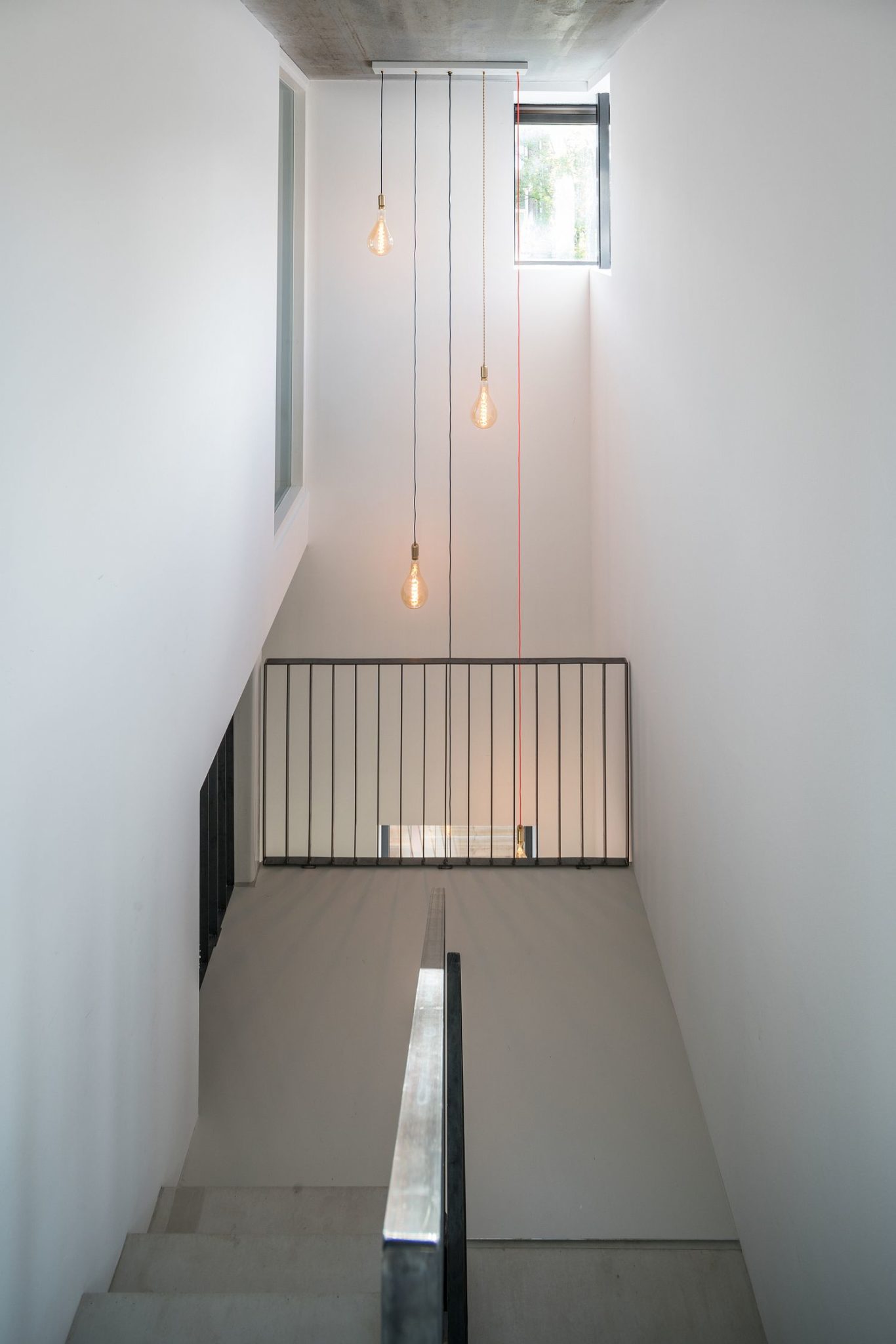 Edison-bulb-lighting-illuminating-the-stairway