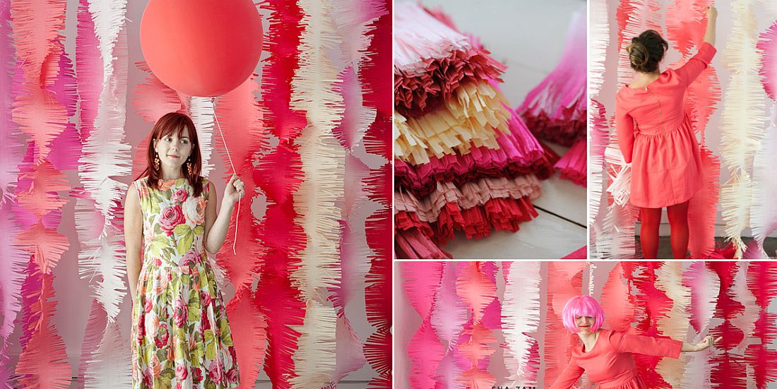 Fringe Garlands DIY Idea for colorful New Year's Party