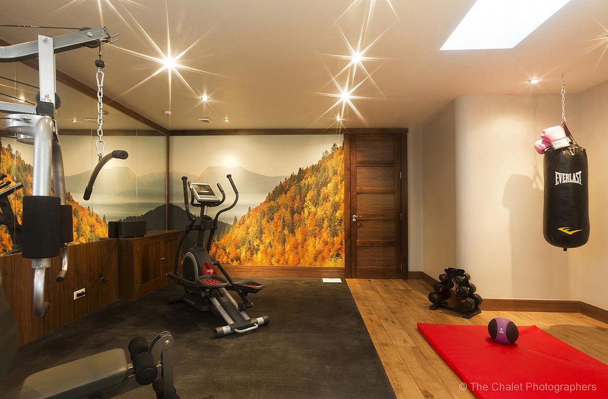 Gym with exquisite view of the French Alp and beyond