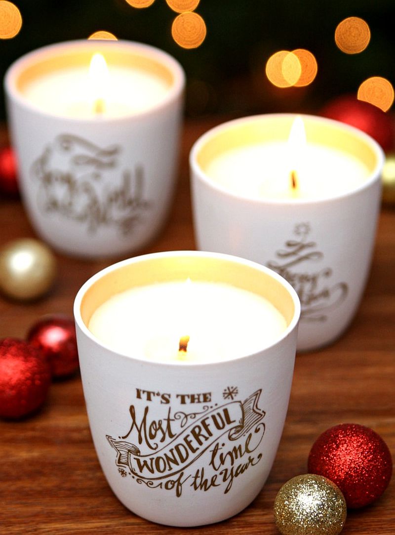 Homemade soy candles make great festive gifts