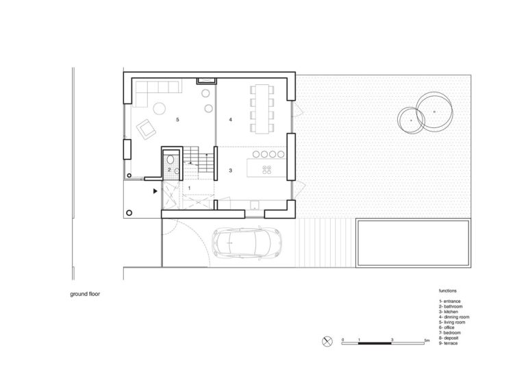 Informal Cube: Minimal Urban House in White with a Multi-Level Interior ...