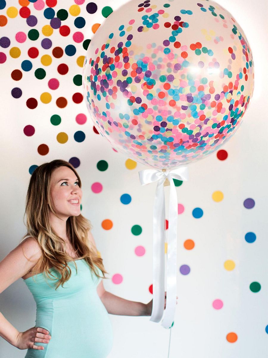 Make your own Giant Confetti Balloon for a gala New Year's Eve Celebration