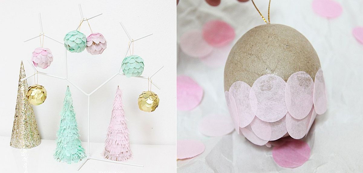 Pastel-DIY-scalloped-Christmas-ornaments