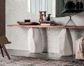 6 Contemporary Console Tables with Fascinating Geo and Textural Style