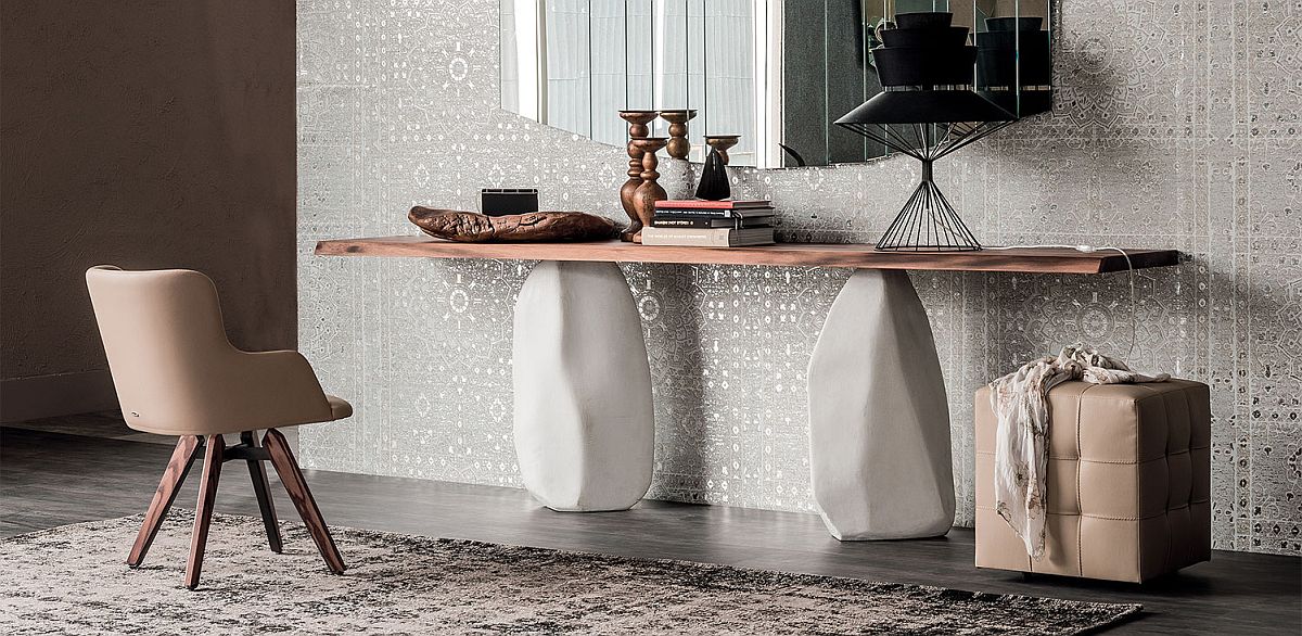 6 Contemporary Console Tables with Fascinating Geo and Textural Style