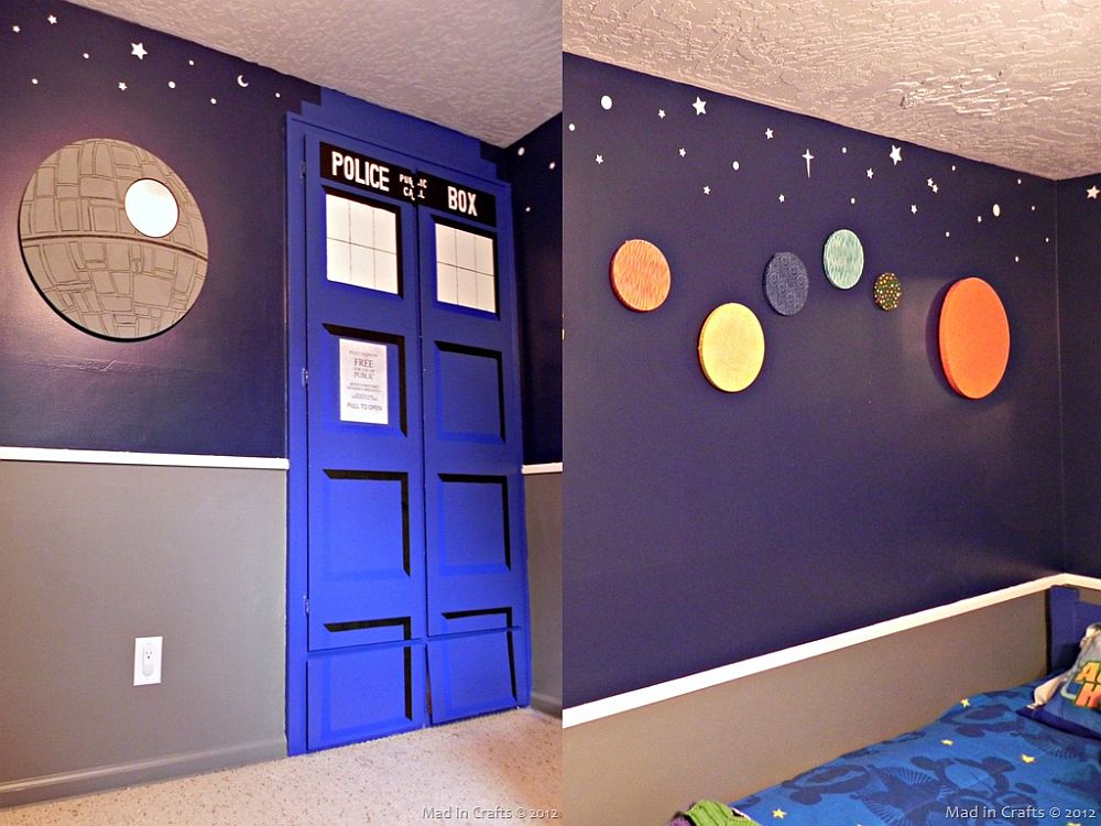 Space-themed kids' bedroom is full of DIY delights