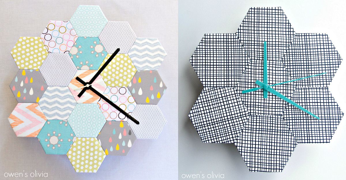 Trendy hexagonal wall clock