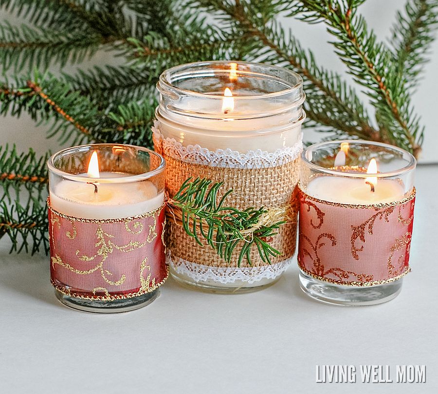 37+ Diy Christmas Candle Holder Centerpieces Images