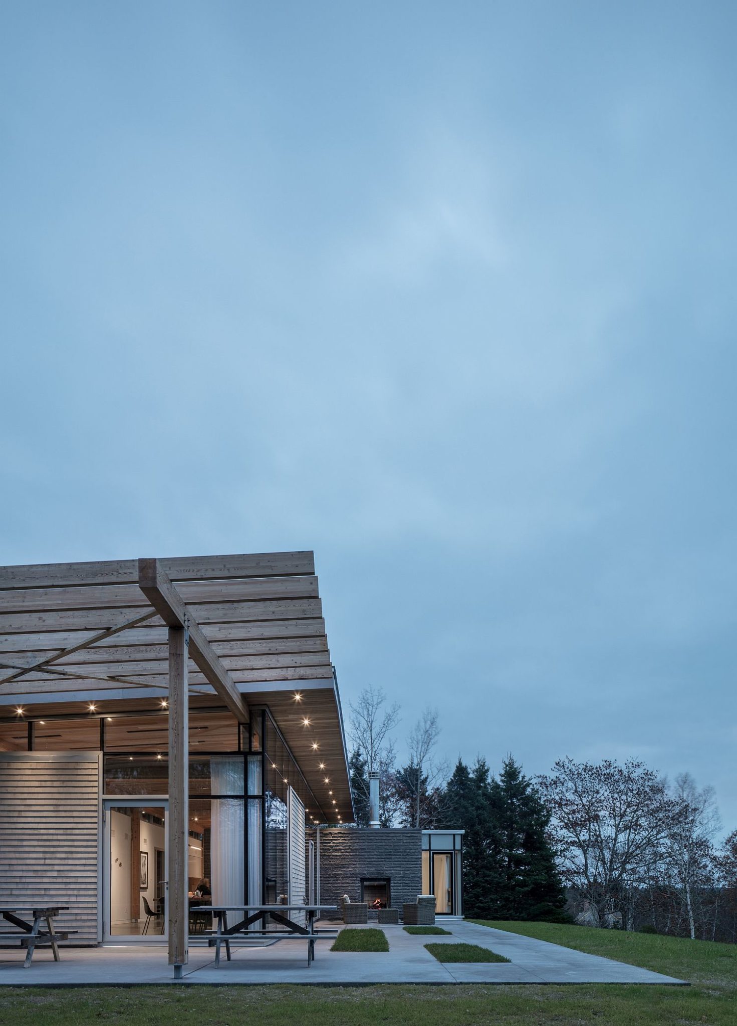 Beautiful recessed lights provide illumination around the house