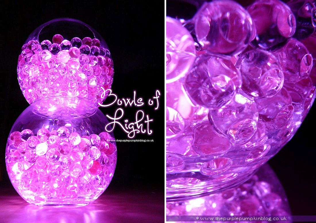 Brilliant purple bowls of light DIY