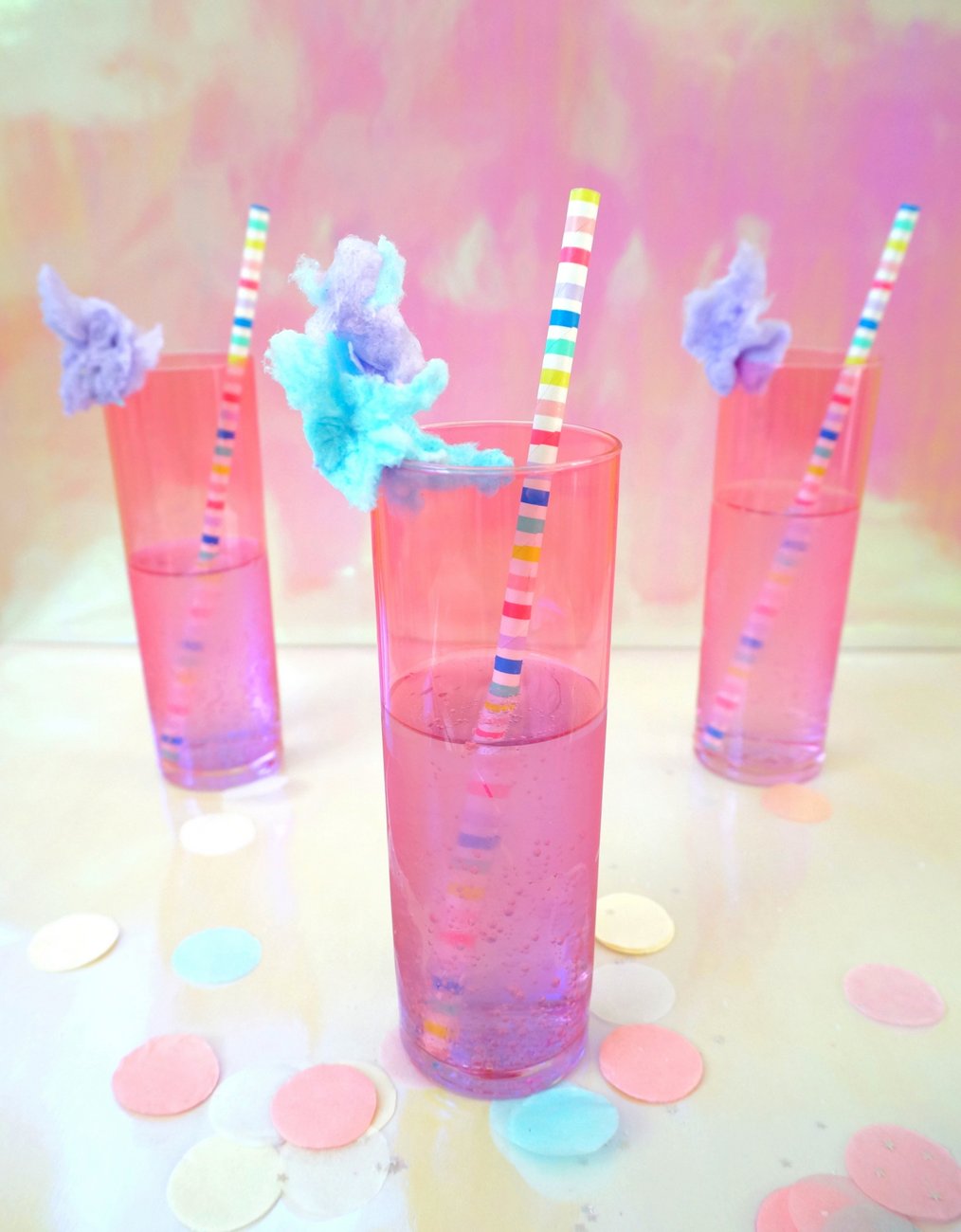 Cotton candy cocktails