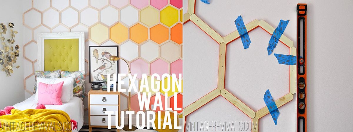 DIY-Hexagon-ombre-wall-for-the-modern-bedroom