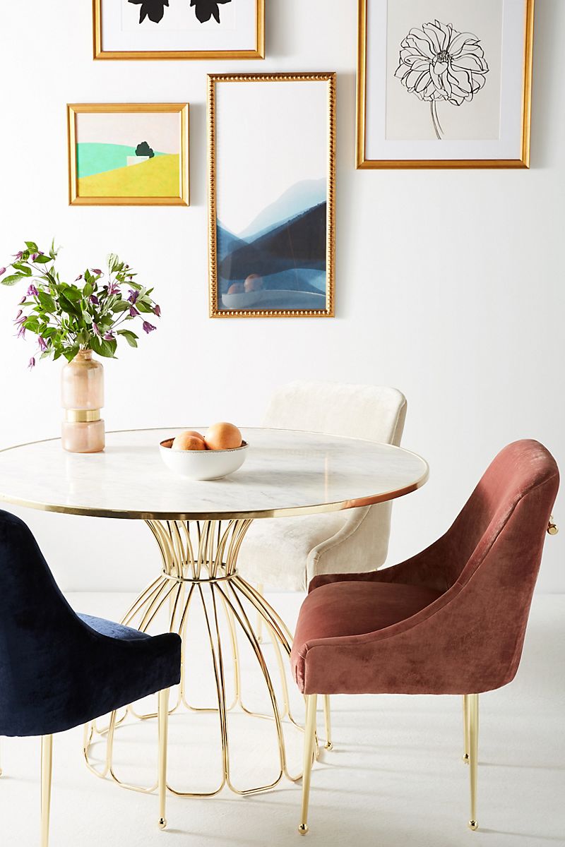 Dining-chairs-in-velvet-and-brass