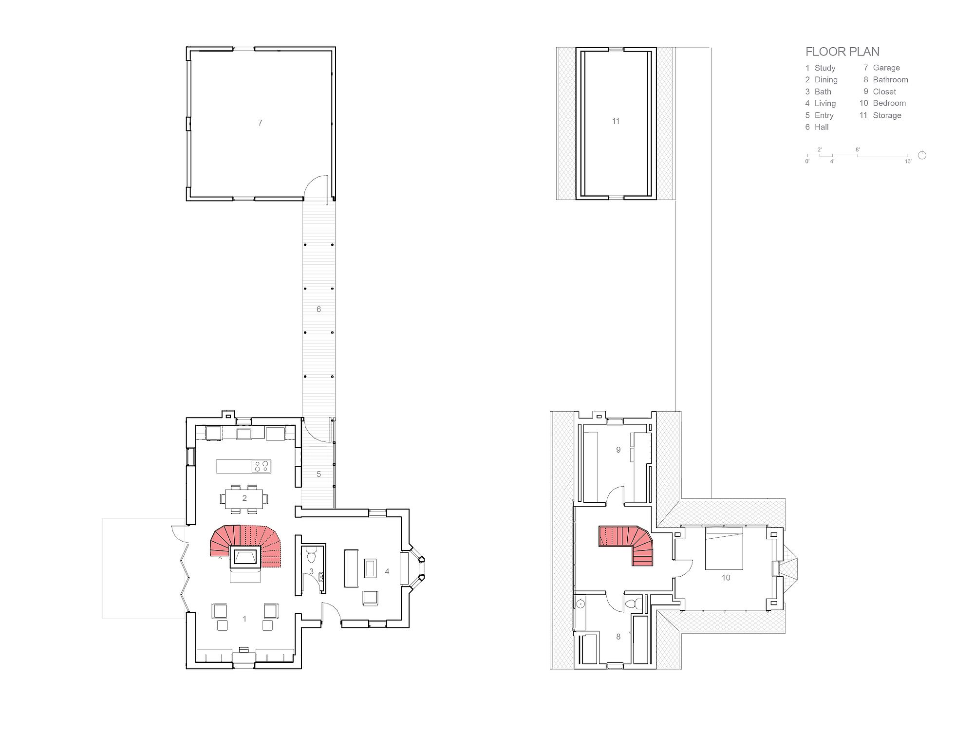 Look at the revitalized floor plan with new stairway