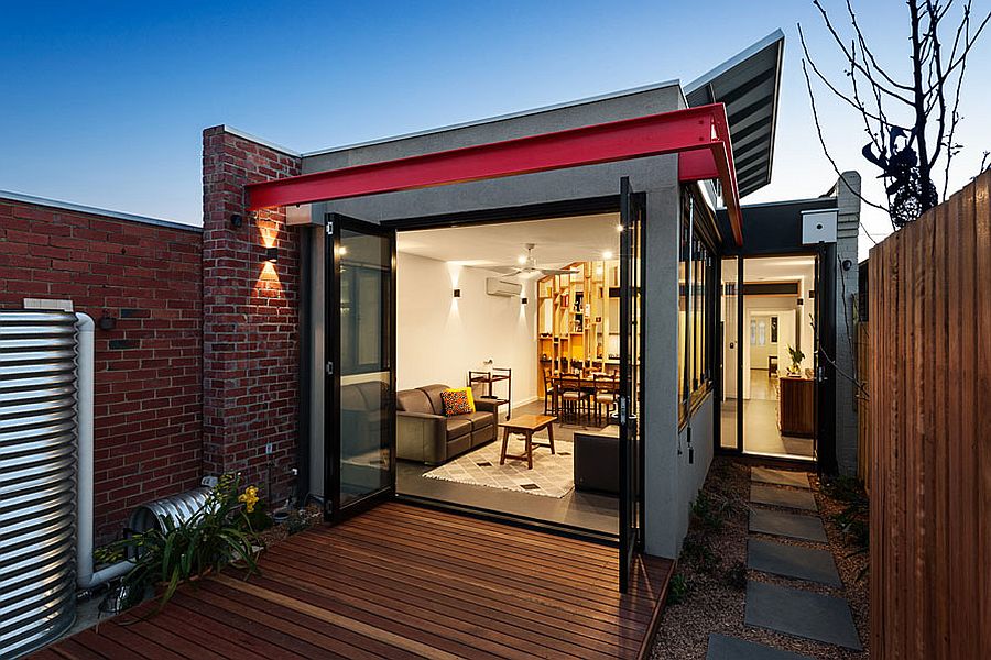 New rear addition of the altered Victorian house in Melbourne