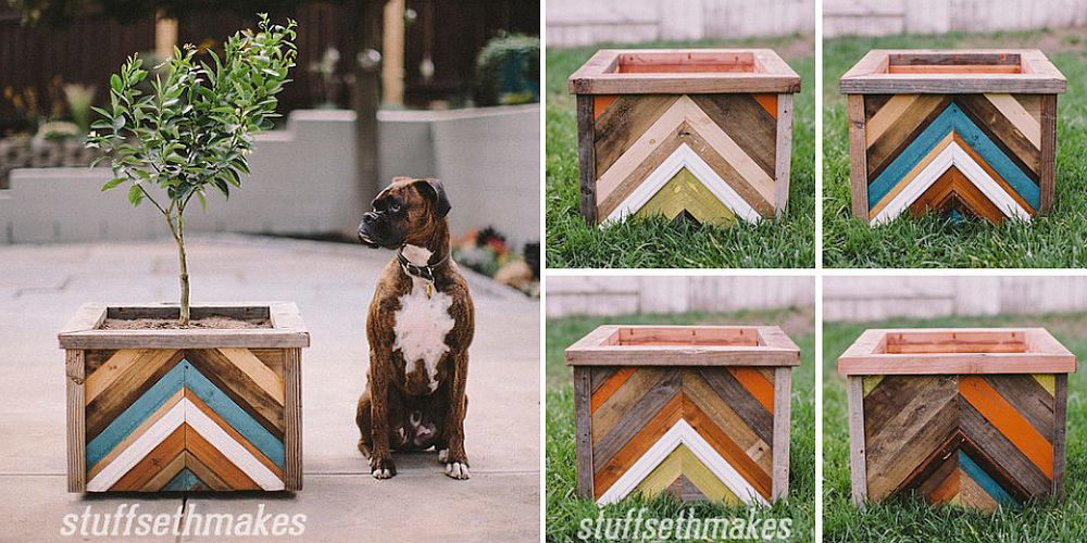 Recycled-wood-chevron-planter-box